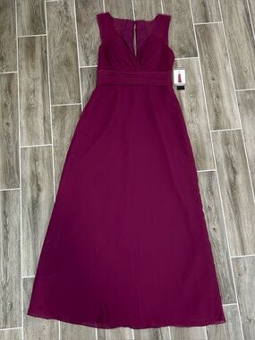Bari Jay Evening Dress#1479 Raspberry Color  Size 14 New With Tags Maxi Prom